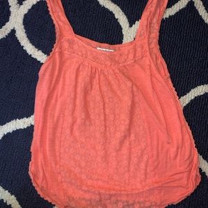 Salmon crocheted super cute airy tank!!